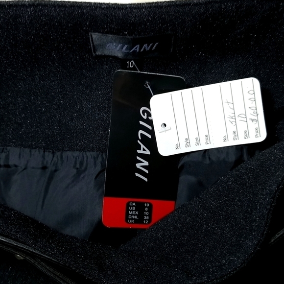 Gilani Women's A-line Flared Midi Skirt Size 10 With Belt Black - Picture 7 of 9